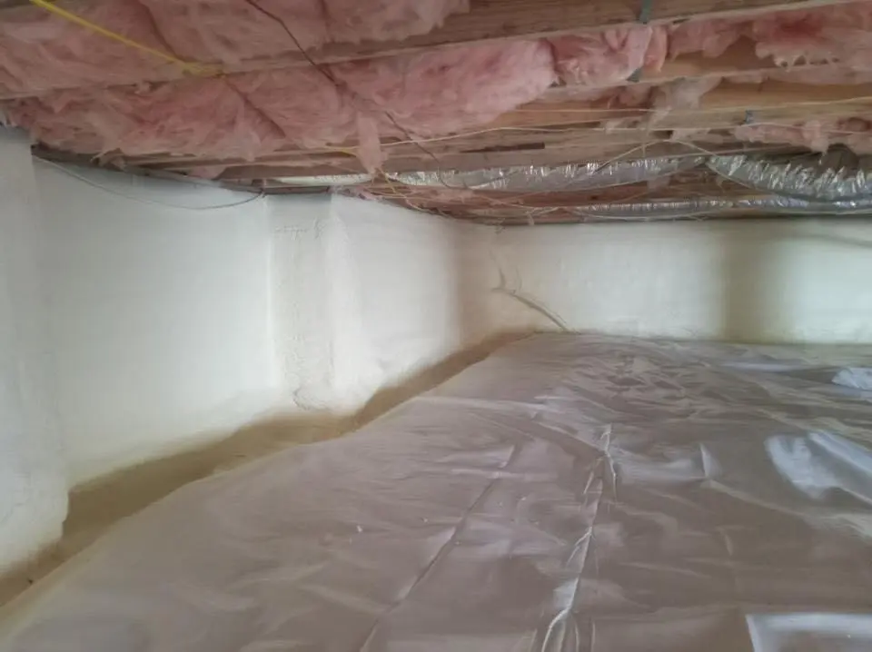 Crawl space encapsulation with closed-cell spray foam for Spray Foam Roofing in Garrett