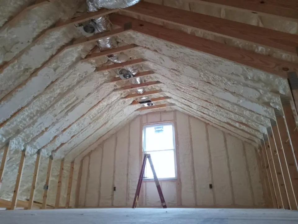 Spray foam roofing application for Crawl Space Insulation project in Garrett